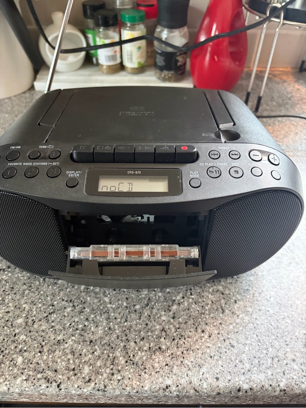 Sony Black Portable CD Radio Cassette Player Boombox - Picture 4 of 5
